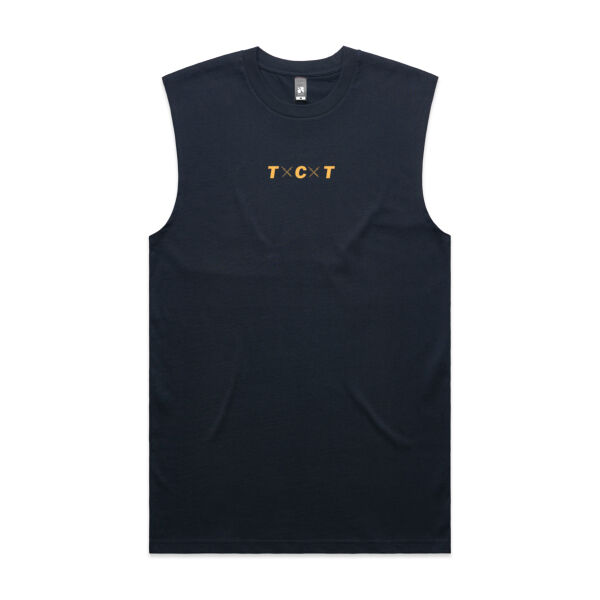 T/C/T Sleeveless tee (Mustard print) Thumbnail